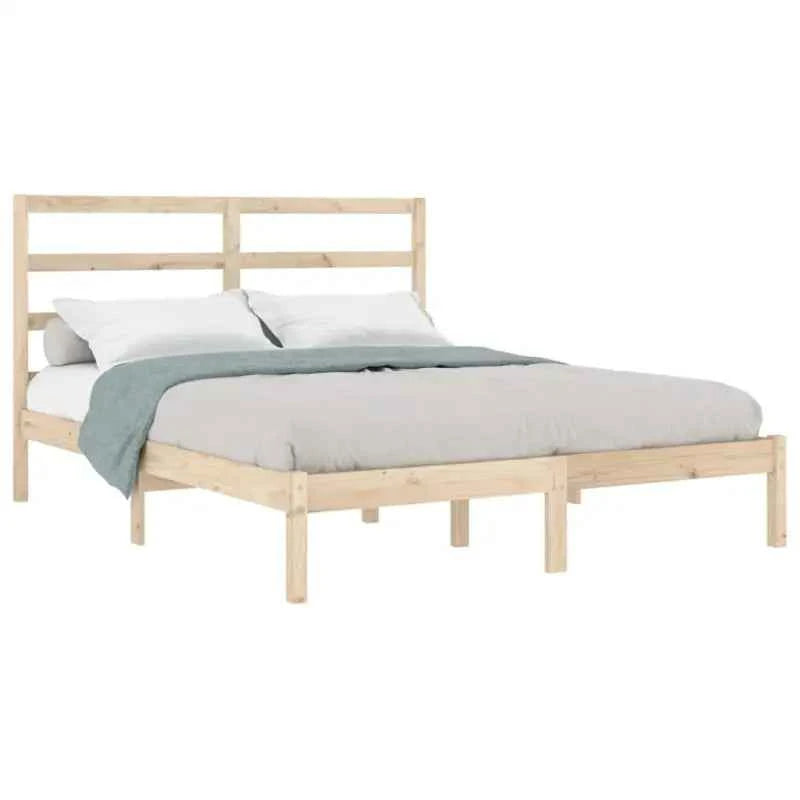 Houten bedframe van massief grenenhout met levering bevat
