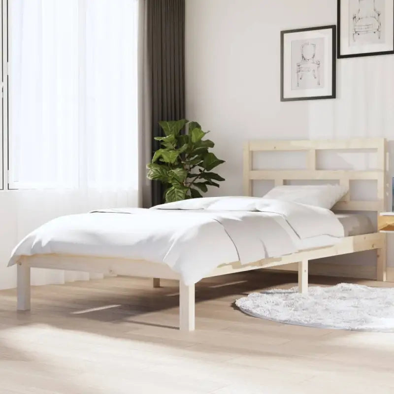 Houten Bedframe van Massief Grenenhout met Levering Bevat - Bedden & bedframes