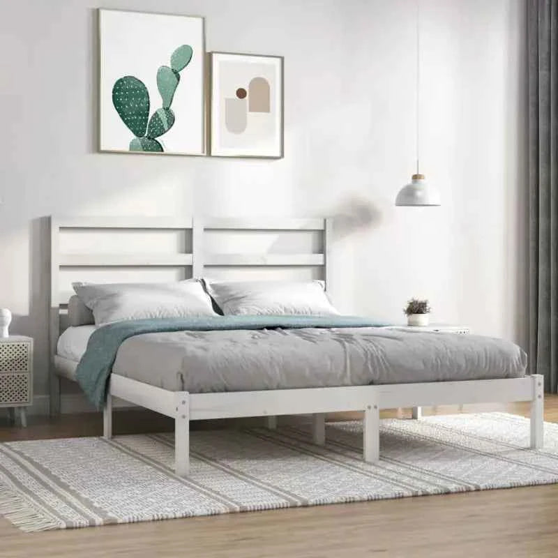 Houten bedframe van massief grenenhout met levering bevat