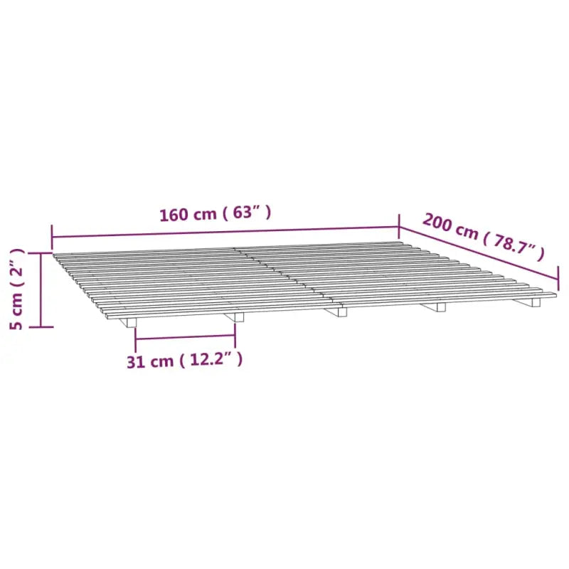 Houten bedframe van massief grenenhout voor een goede nachtrust - Bedden & bedframes