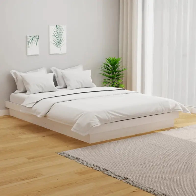Houten bedframe van massief grenenhout voor een goede nachtrust - Wit / 120 x 190 cm - Bedden & bedframes
