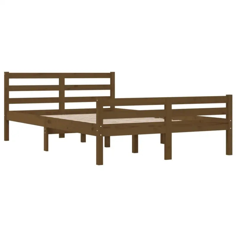 Houten bedframe van massief grenenhout voor een moderne slaapkamer - Bedden & bedframes