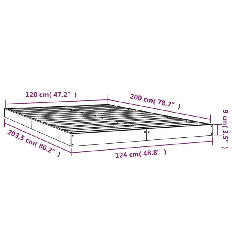 Houten bedframe van massief grenenhout voor een moderne slaapkamer - Bedden & bedframes