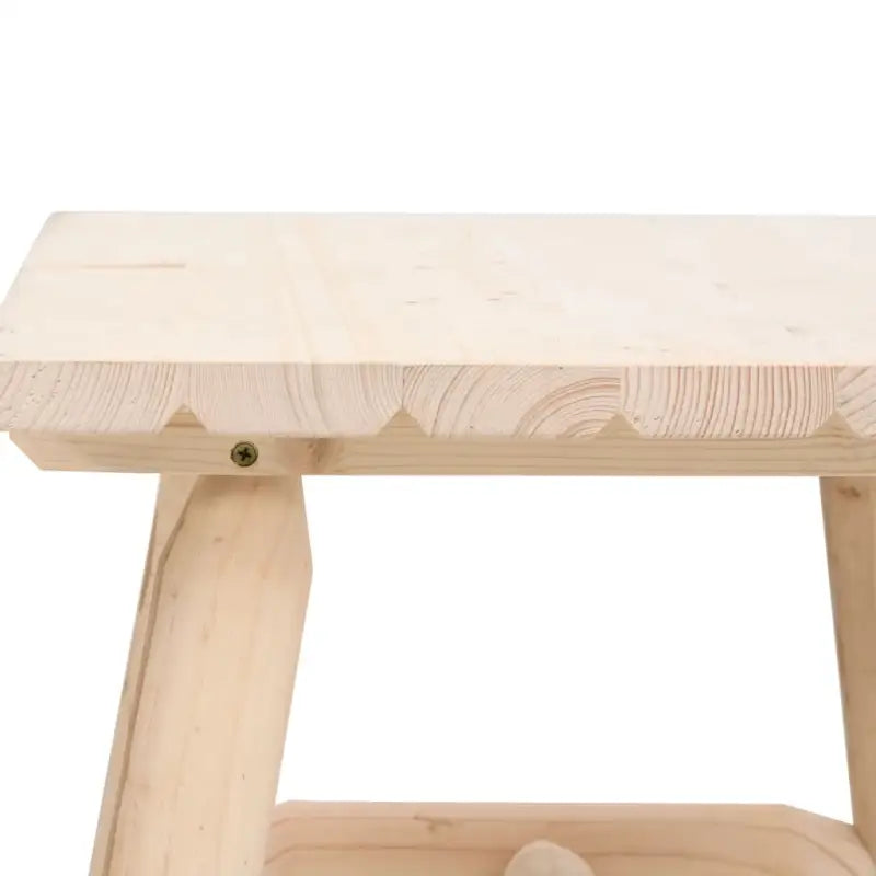 Houten bijzettafel van massief vurenhout met houten frame - Modulaire tuinbanken