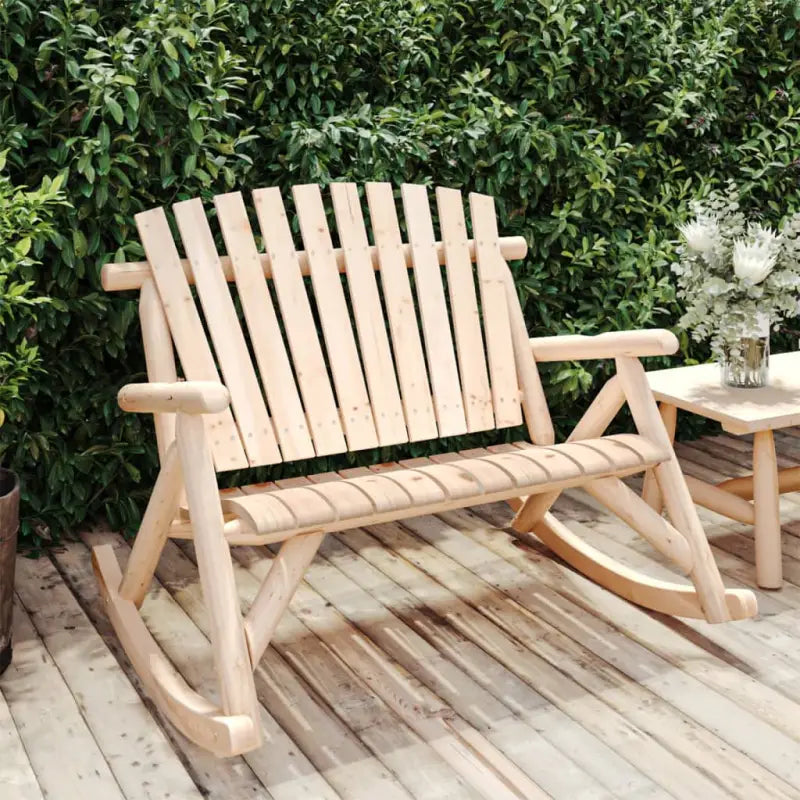 Houten bijzettafel van massief vurenhout met houten frame - Naturel / 1 / Tweezitsbank - Modulaire tuinbanken