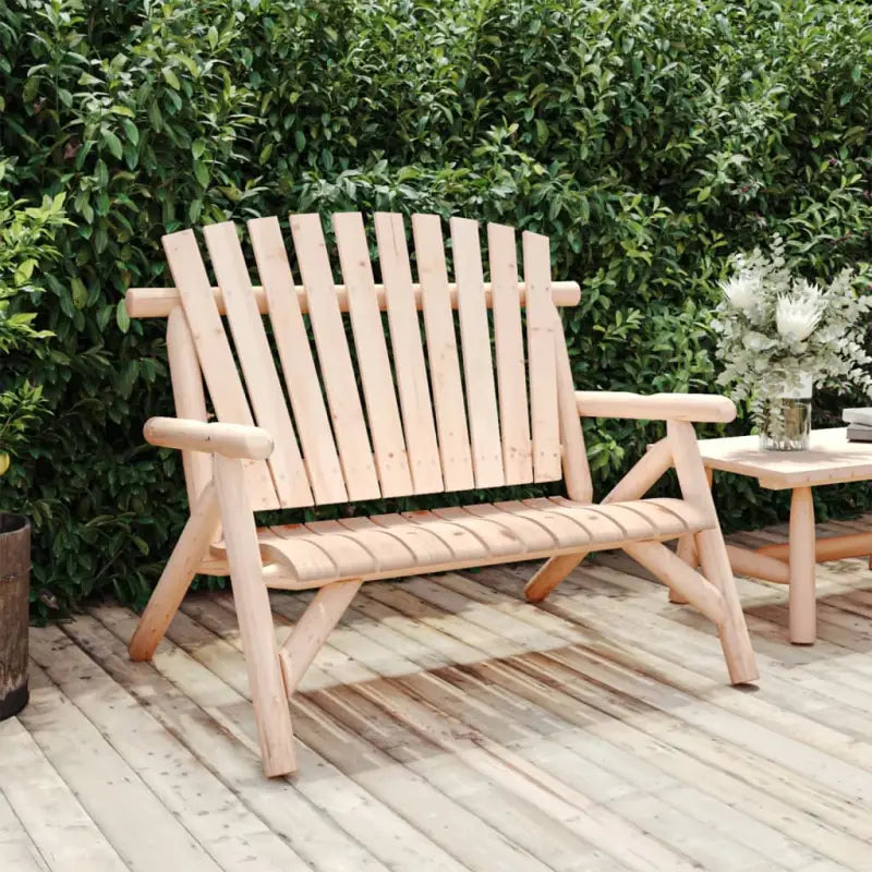 Houten bijzettafel van massief vurenhout met houten frame - Naturel / 1 / Bank - Modulaire tuinbanken