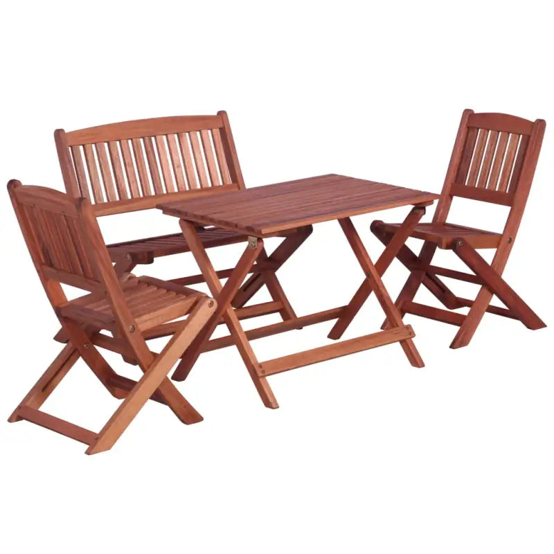 Houten bistroset voor kinderen van massief eucalyptushout levering bevat - met bankje - Tuinsets
