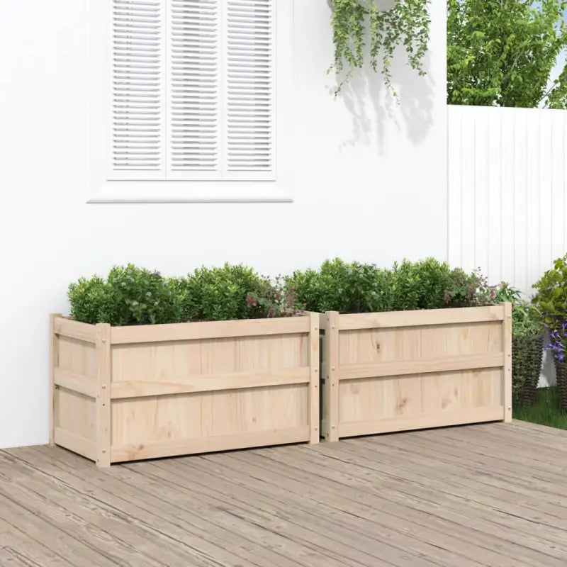 Houten bloempotten en plantenbakken van massief grenenhout - Bloempotten & plantenbakken