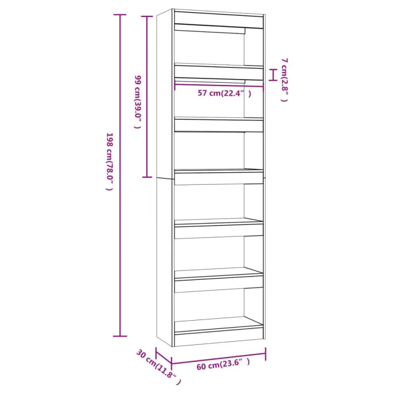 Houten boekenkast gebruikt als kamerscherm met klassiek ontwerp - Boekenkasten