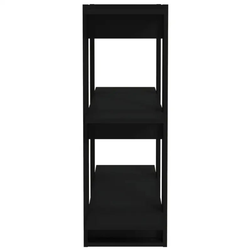 Houten boekenkast met kamerscherm gebruikt voor een strak interieur - Zwart / 1 - Boekenkasten