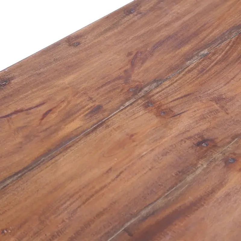 Houten bureau met massief mahoniehout en drie lades - wit en lichthoutkleurig - Bureaus