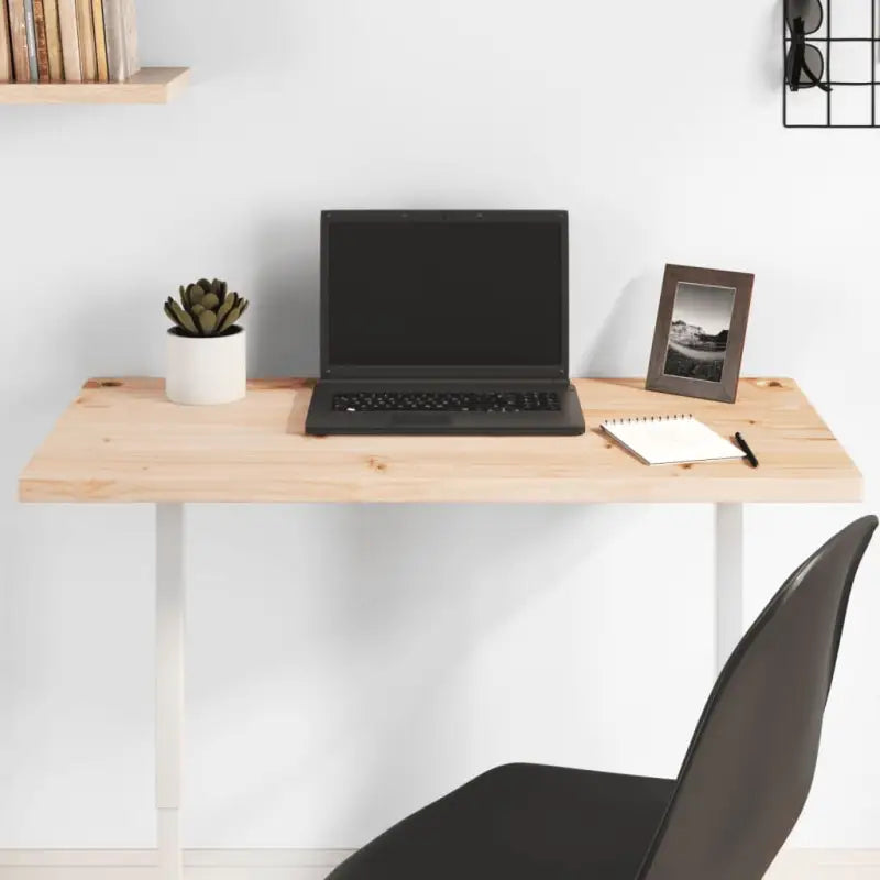 Houten bureaublad van massief grenenhout voor uw bureau meubelstijl - Naturel / 80 x 40 x 2.5 cm - Onderdelen