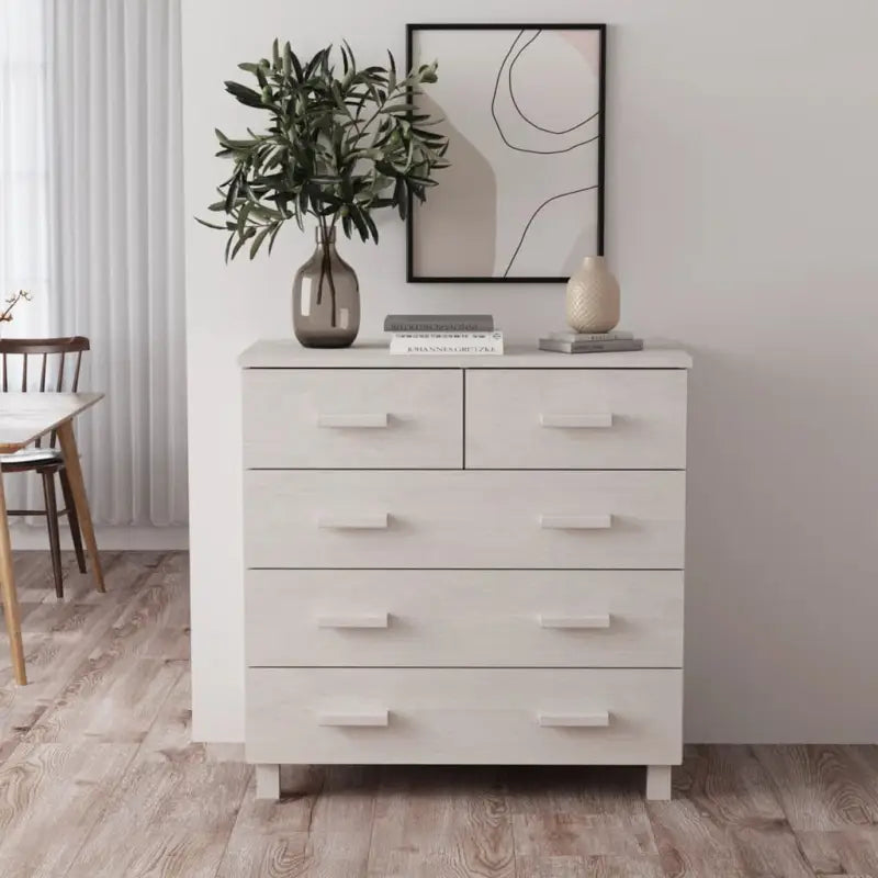 Houten Dressoir in massief grenenhout voor praktische en decoratieve opbergruimte - Wit / 1 - Dressoirs & buffetkasten