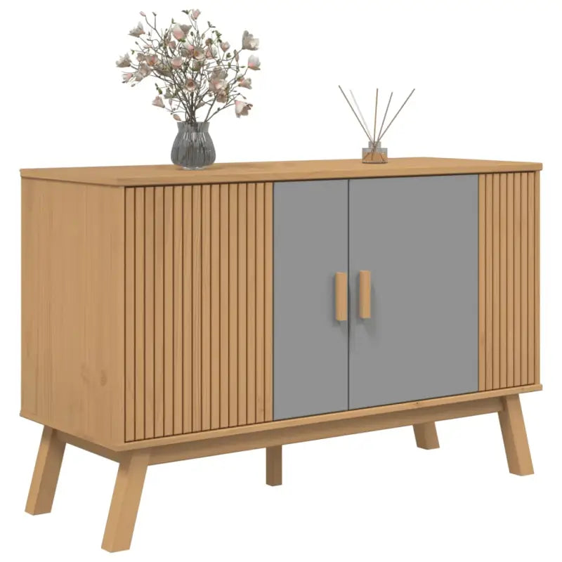 Houten dressoir met massief grenenhout en Scandinavisch design - Dressoirs & buffetkasten