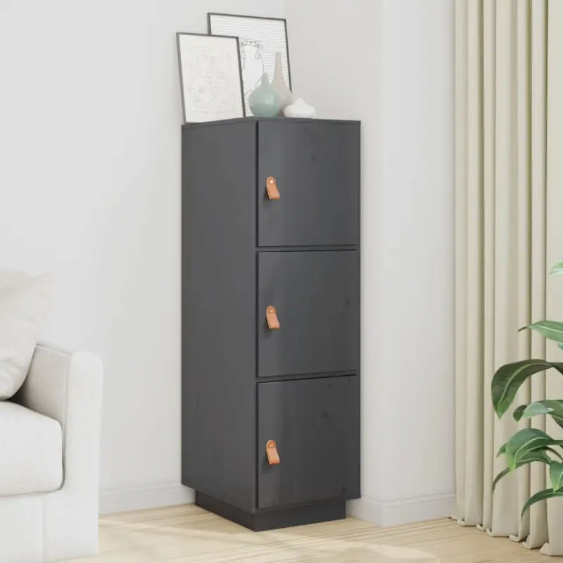 Houten dressoir met massief grenenhout voor woonkamer en slaapkamer - Grijs / 1 - Dressoirs & buffetkasten