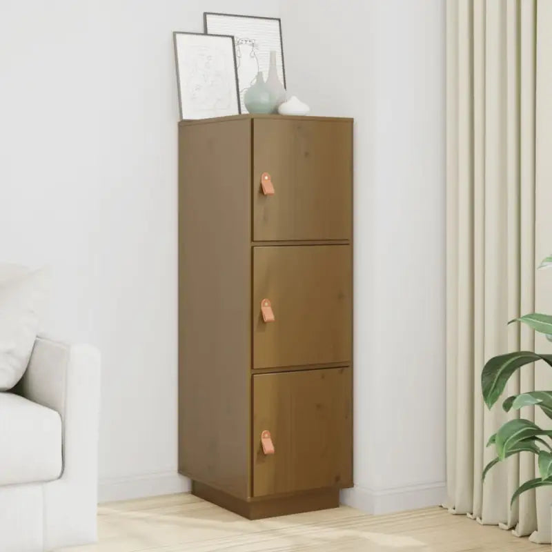 Houten dressoir met massief grenenhout voor woonkamer en slaapkamer - Honingbruin / 1 - Dressoirs & buffetkasten