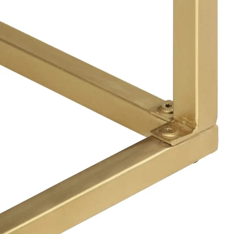Houten dressoir met massief mangohout en zwarte goudkleurige afwerking - Dressoirs & buffetkasten