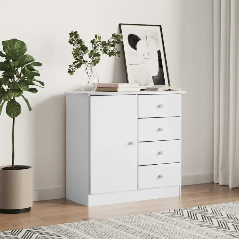 Houten dressoir van massief grenenhout met houten knoppen - Dressoirs & buffetkasten