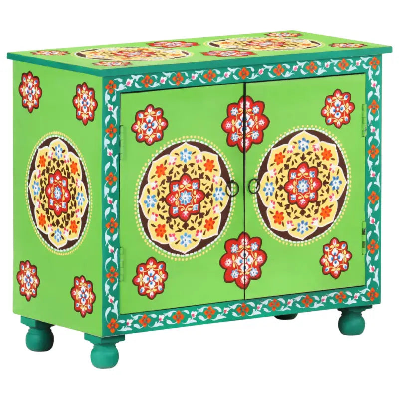Houten dressoir van massief mangohout met meerkleurige afwerking - Dressoirs & buffetkasten