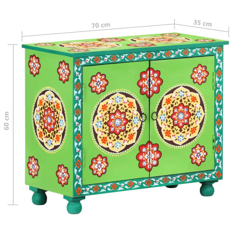 Houten dressoir van massief mangohout met meerkleurige afwerking - Dressoirs & buffetkasten