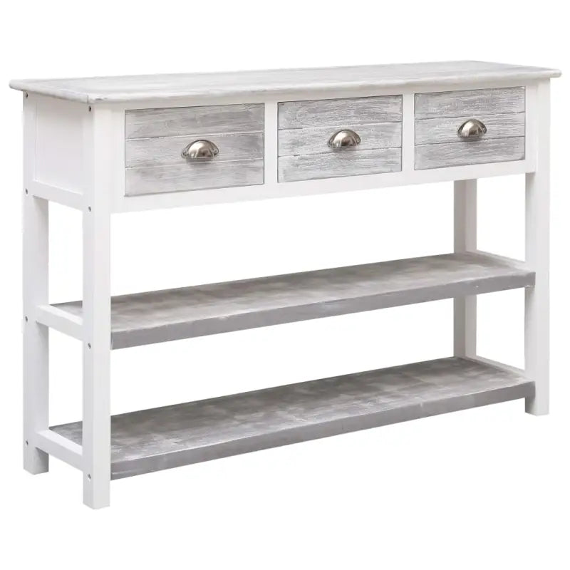 Houten dressoir van populieren en paulowniahout echt stabiel en duurzaam - Antiekgrijs / 1 - Dressoirs & buffetkasten