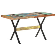 Houten eettafel van massief gerecycled hout in industriële stijl - Eettafels