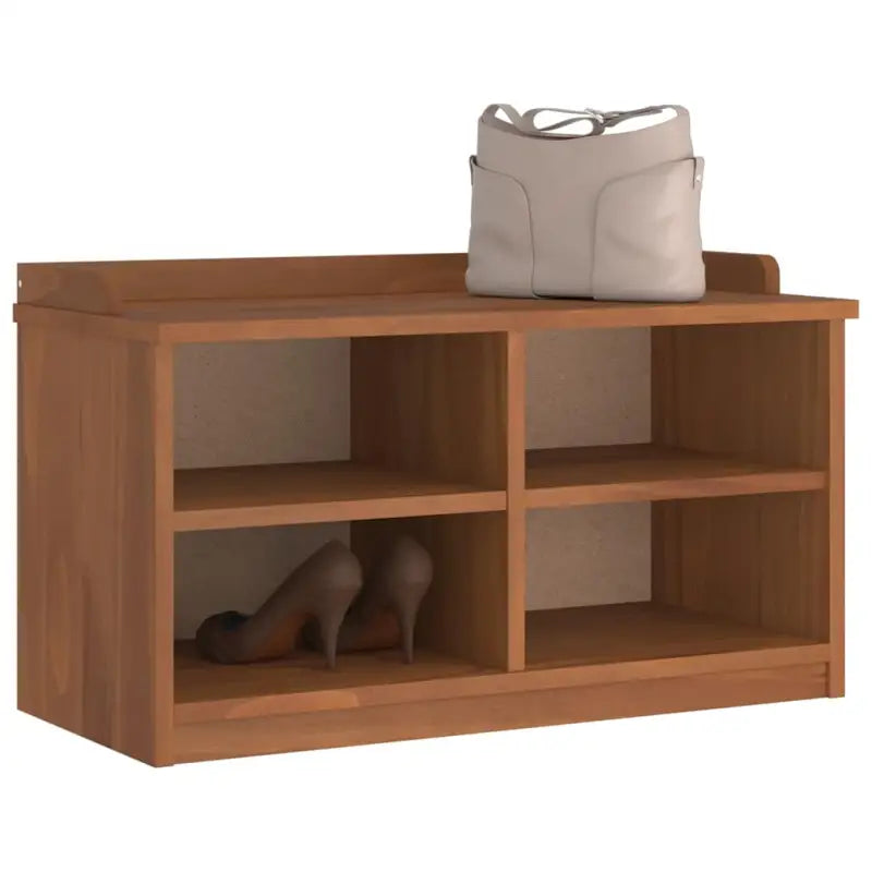 Houten gangbank met massief grenenhout en rustieke charme - Opberg- & halbankjes