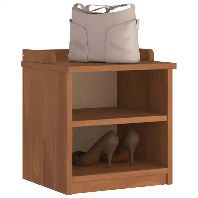 Houten gangbank van massief grenenhout met rustieke charme - Acaciahouten afwerking - Opberg- & halbankjes
