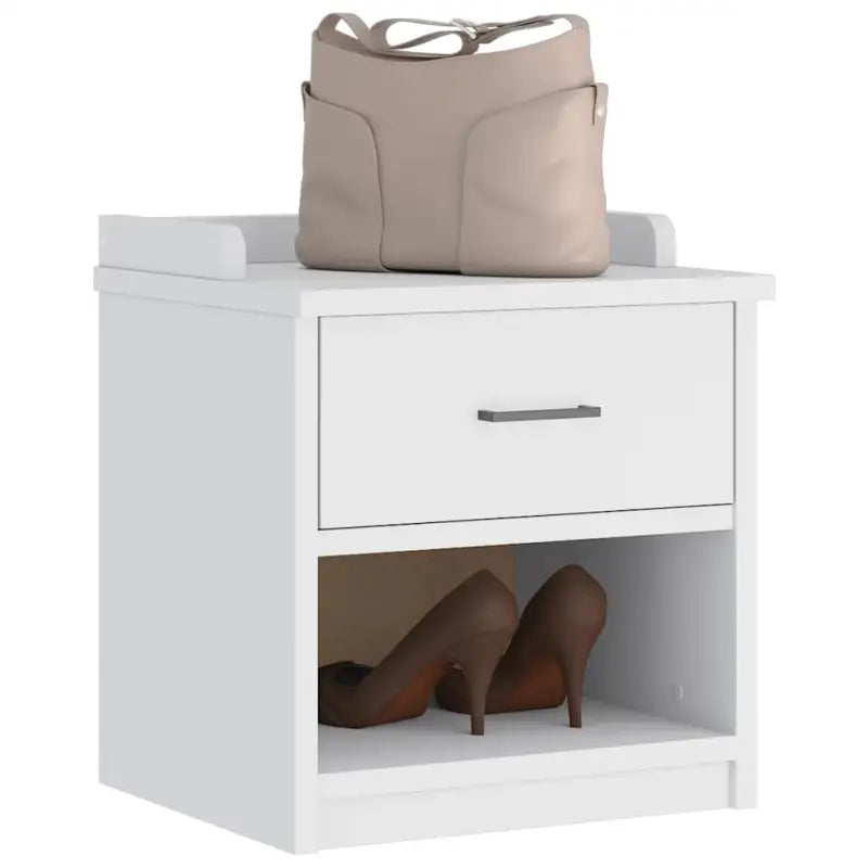 Houten gangbank van massief grenenhout met rustieke charme - Wit - Opberg- & halbankjes
