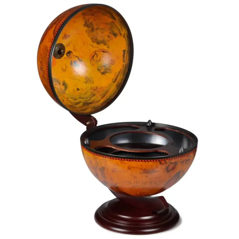 Houten Globebar met draaibare bar voor wijn en drankopslag - Wijnkasten & drankkasten