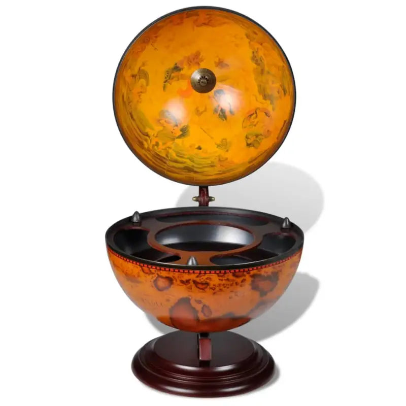 Houten Globebar met draaibare bar voor wijn en drankopslag - Wijnkasten & drankkasten