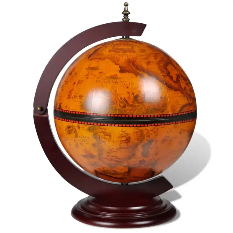 Houten Globebar met draaibare bar voor wijn en drankopslag - Wijnkasten & drankkasten