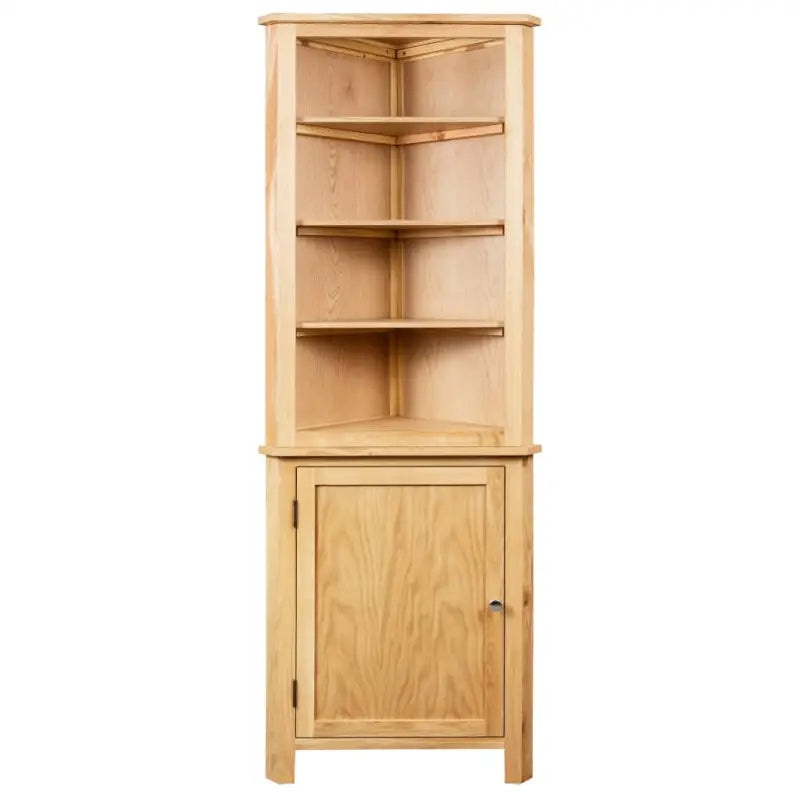 Houten hoekopbergkast van massief eikenhout voor kleine ruimtes - Bruin / 1 - Opbergkasten & lockerkasten