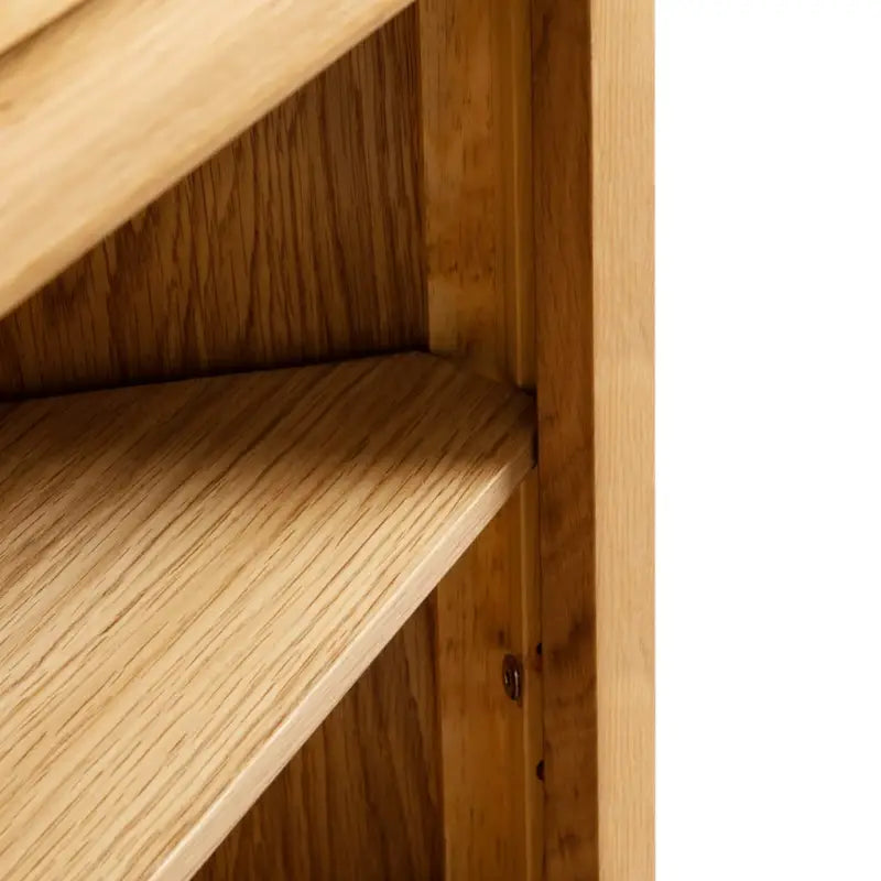 Houten hoekopbergkast van massief eikenhout voor kleine ruimtes - Bruin / 1 - Opbergkasten & lockerkasten