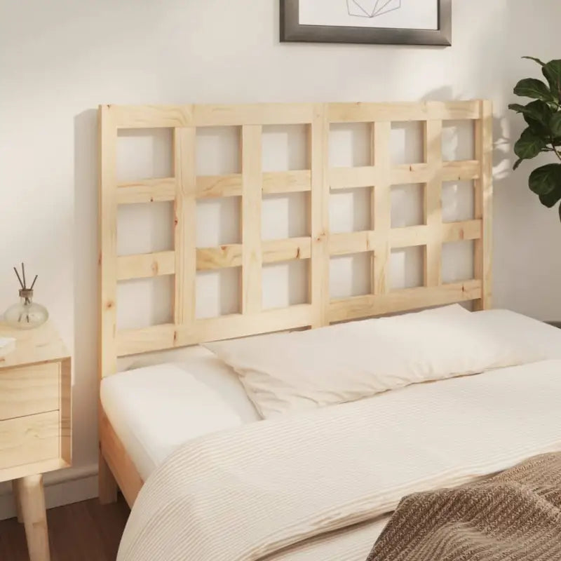 Houten hoofdbord van massief grenenhout met trendy design - Naturel / 140.5 x 100 cm / 1 - Hoofdborden en voetborden