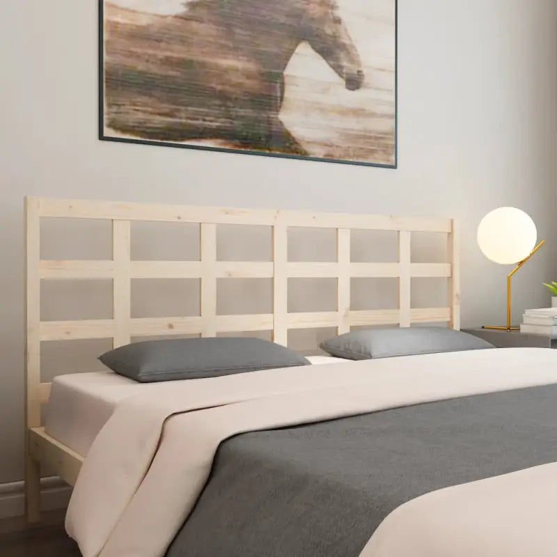 Houten hoofdbord van massief grenenhout met trendy design - Naturel / 205.5 x 100 cm / 1 - Hoofdborden en voetborden