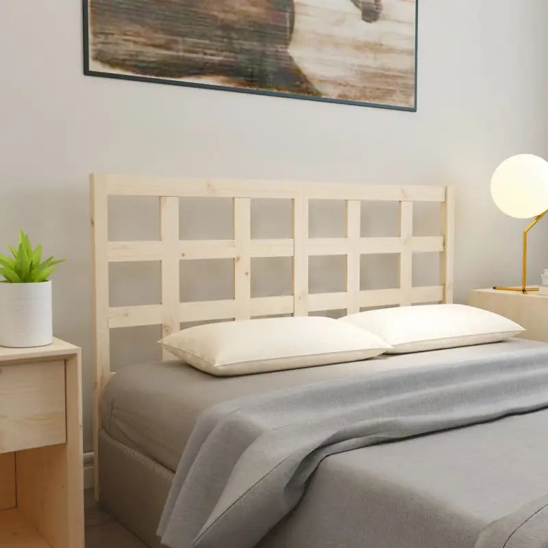 Houten hoofdbord van massief grenenhout met trendy design - Naturel / 165.5 x 100 cm / 1 - Hoofdborden en voetborden