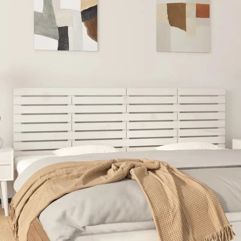 Houten hoofdborden en voetborden van massief grenenhout voor slaapkamer - Wit / 206 x 63 cm / 1 - Hoofdborden