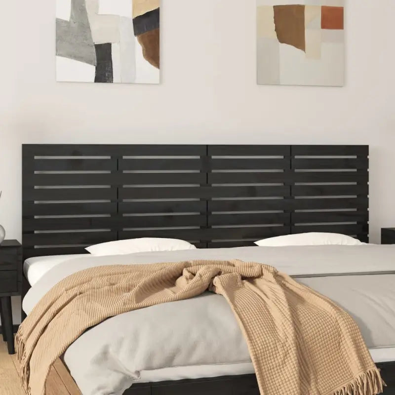 Houten hoofdborden en voetborden van massief grenenhout voor slaapkamer - Zwart / 166 x 63 cm / 1 - Hoofdborden