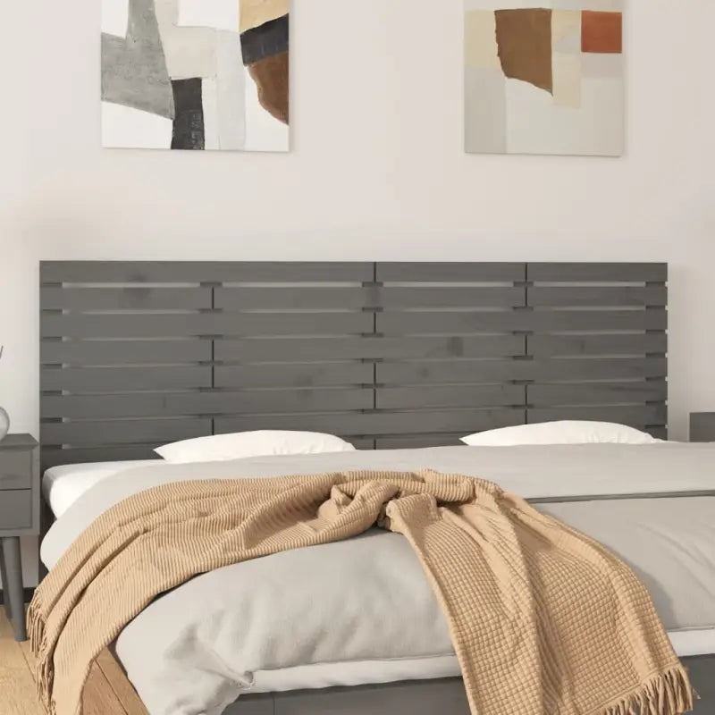 Houten hoofdborden en voetborden van massief grenenhout voor slaapkamer - Grijs / 166 x 63 cm / 1 - Hoofdborden