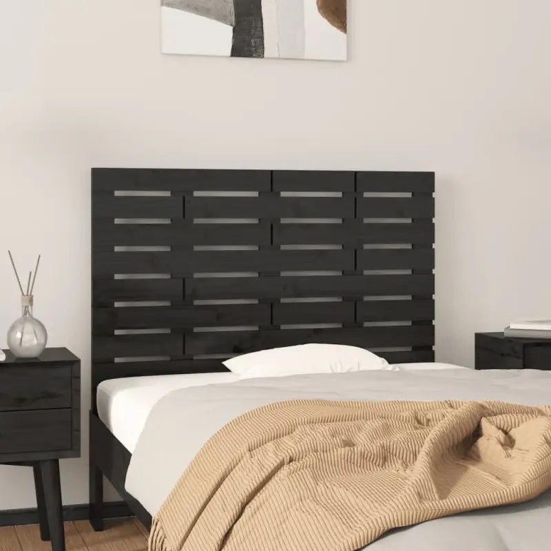Houten hoofdborden en voetborden van massief grenenhout voor slaapkamer - Zwart / 96 x 63 cm / 1 - Hoofdborden