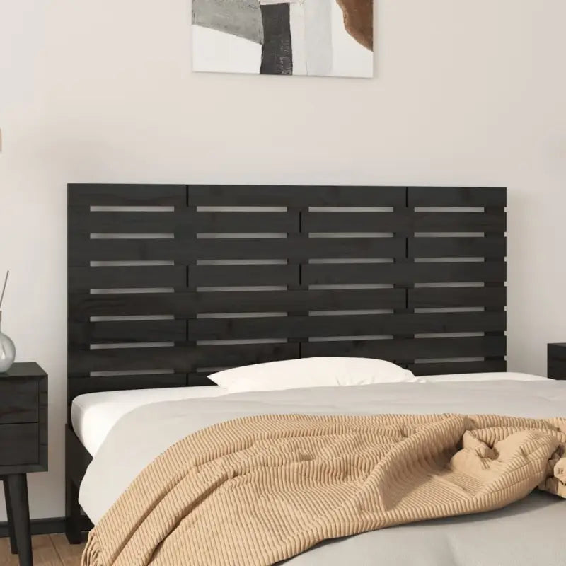 Houten hoofdborden en voetborden van massief grenenhout voor slaapkamer - Zwart / 156 x 63 cm / 1 - Hoofdborden
