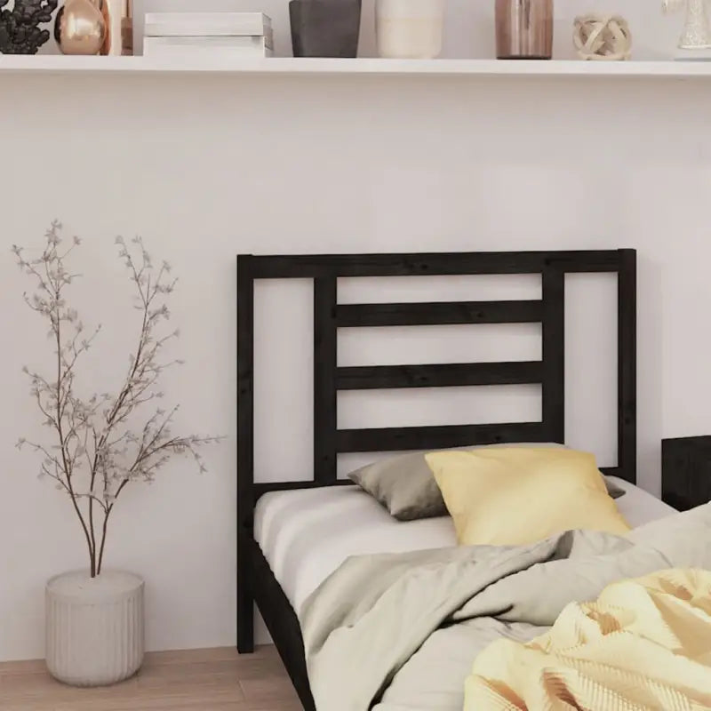 Houten hoofdborden en voetborden van massief grenenhout voor elke slaapkamer - Zwart / 106 x 100 cm / 1 - Hoofdborden