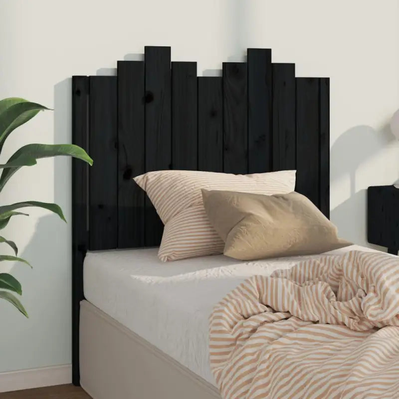 Houten hoofdborden en voetborden van massief grenenhout voor elke slaapkamer - Zwart / 96 x 110 cm / 1 - Hoofdborden