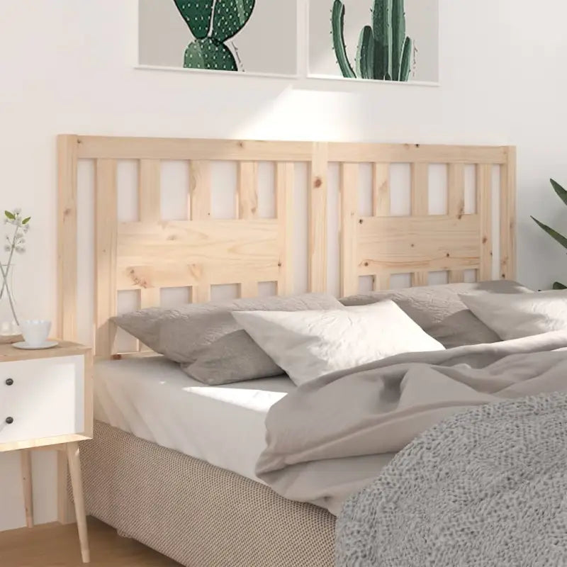 Houten hoofdeind van massief grenenhout met trendy ontwerp - Naturel / 126 x 100 cm / 1 - Hoofdborden en voetborden