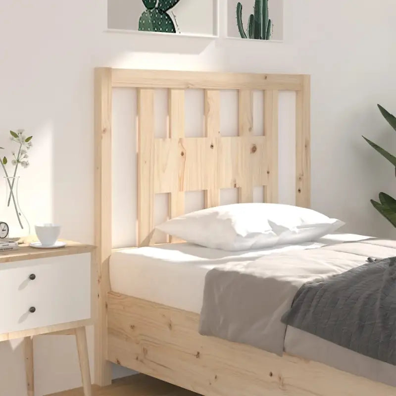 Houten hoofdeind van massief grenenhout met trendy ontwerp - Naturel / 106 x 100 cm / 1 - Hoofdborden en voetborden