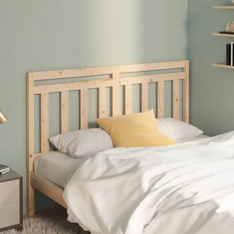 Houten hoofdeinde van massief grenenhout met trendy design - Naturel / 126 x 100 cm / 1 - Hoofdborden en voetborden