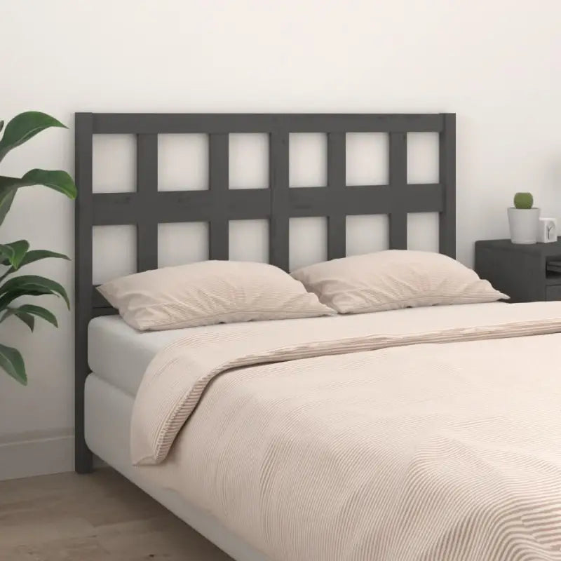 Houten hoofdeinde van massief grenenhout met trendy ontwerp - Grijs / 165.5 x 100 cm / 1 - Hoofdborden en voetborden