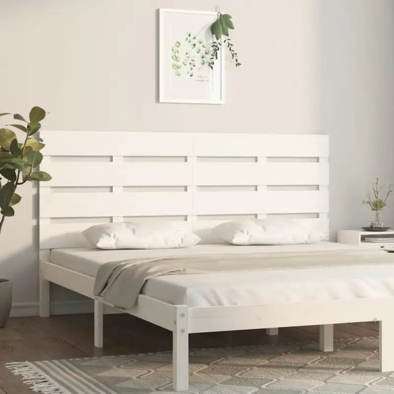 Houten hoofdeinde van massief grenenhout voor een stijlvolle slaapkamer - Wit / 160 x 80 cm / 1 - Hoofdborden