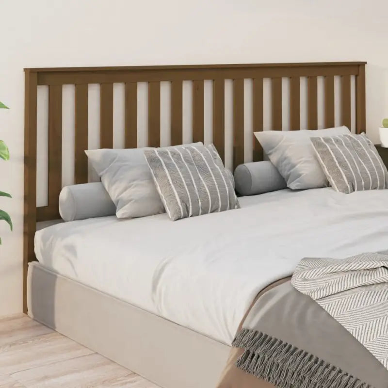 Houten hoofdeinde van massief grenenhout voor een stijlvolle slaapkamer - Honingbruin / 206 x 101 cm / 1 - Hoofdborden